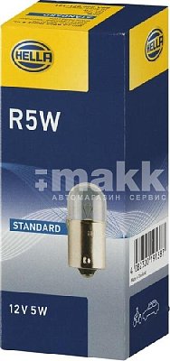 Автолампа R5W 12V Hella BA15s 8GA 002 071-121