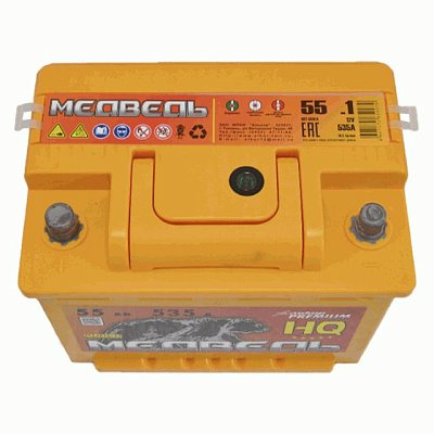 Аккумуляторная батарея 55 Ач Медведь VLA Ca/Ca о/п   24,2*17,5*19