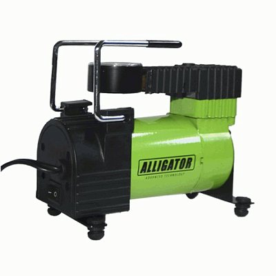 Компрессор  28л/мин 105W 12V металл переходник для накачивания, сумка, спонж ручка АЛЛИГАТОР AL-300