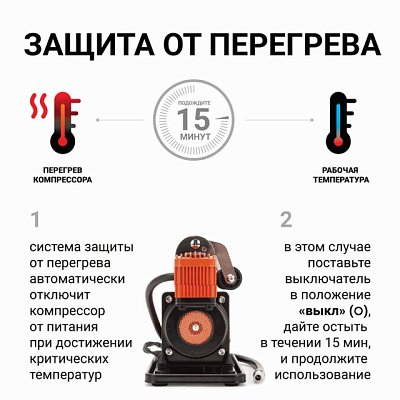Компрессор 75л/мин 300W 10Атм 12V шланг с переходником Агрессор AGR-75