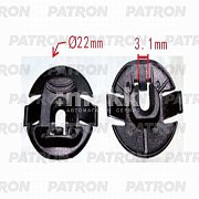 Клипса пластмассовая Audi, Seat, Skoda, VW брызговики, подкрылок P37-0338 Patron