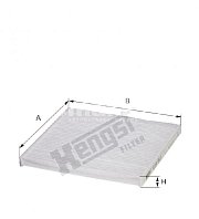 Фильтр салонный Hengst E2915LI (CU 2131, AC-102E, AC-102) GEELY, LEXUS, SUBARU, TOYOTA