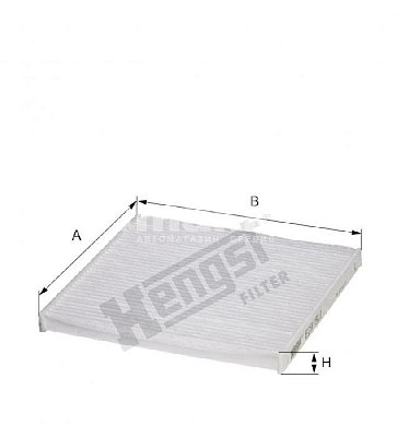 Фильтр салонный Hengst E2915LI (CU 2131, AC-102E, AC-102) GEELY, LEXUS, SUBARU, TOYOTA