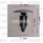 Клипса пластмассовая Daewoo, Dodge, Ford, GM, Opel защита, брызговики P37-0343 Patron