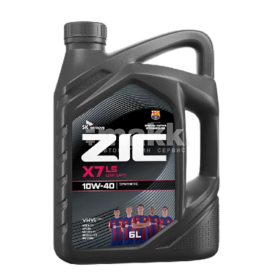 Масло моторное ZIC X7  LS 10W40 синтетическое 6л