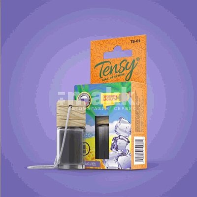 Ароматизатор подвесной бутылочка "Tensy" Черный лед 6мл 15шт/бл TB-11