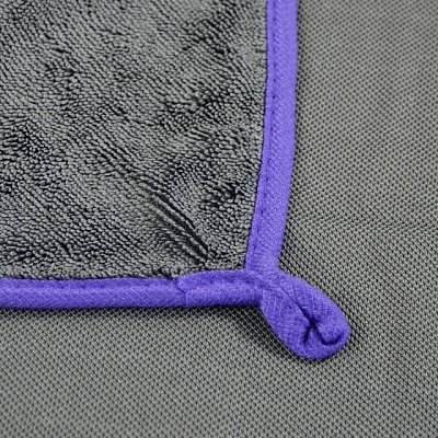 Салфетка из микрофибры 35x35 Green Star серая с фиолетовым 600 гр/м2