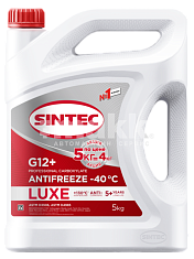 Антифриз SINTEC Luxe (-40) 5кг G12+ (красный) Акция 5кг по цене 4кг