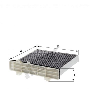 Фильтр салонный Hengst E1965LC01 (CUK 2230) MMC Pajero II, III, IV угольный