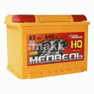 Аккумуляторная батарея 62 Ач Медведь VLA Ca/Ca п/п 24,2*17,5*19