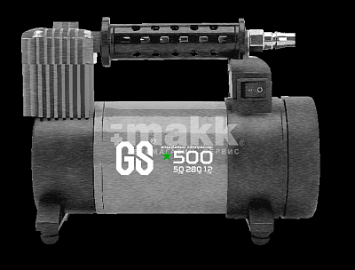 Компрессор 50л/мин 280W 12V 10Атм, шланг с переходником Green Star