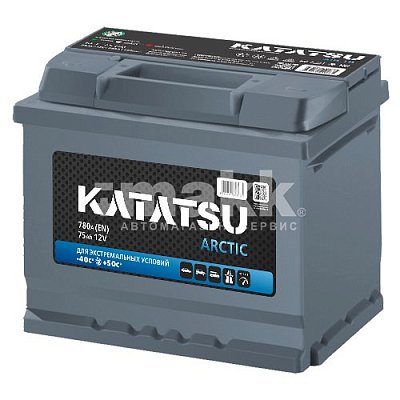 Аккумуляторная батарея 75 Ач Katatsu Arctic о/п 27,8*17,5*19