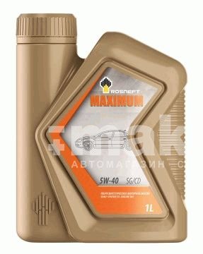 Масло моторное Rosneft Maximum  5W40 п/синт. API SG/CD  1л
