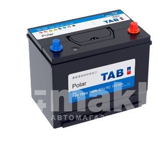 Аккумуляторная батарея 75 Ач Tab Polar S (85D26R) п/п Азия (246775) 25,9×17,5×22,1