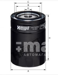 Фильтр масляный Hengst H17W06 (W 940/24) Case; CLAAS; JCB; Komatsu; John Deere