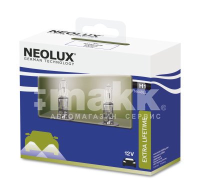 Автолампа H1 12V 55W NEOLUX N448LL-2SCB P14.5s (box 2шт)