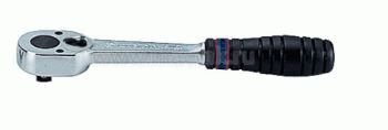 Трещотка 1/4", 140 мм, 24 зубца, флажковая, фиксатор King Tony 2779-55G