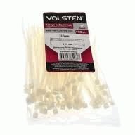 Хомут-стяжка 3,6*200 Volsten нейлон белый 100шт/уп