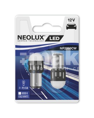Автолампа P21/5W 12V 21/5W NEOLUX NP2260-CW-02B BA15s