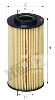 Фильтр масляный Hengst E208H D224 (HU 712/10 X)  Accent, Elantra, Getz, i30; Kia Ceed, Cerato