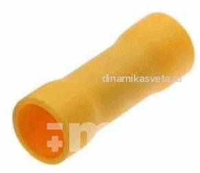 Гильза соединительная изолированная  КВТ ГСИ-П6,0 для параллельного (медь,ПВХ желтый) (ПЭ10/500)
