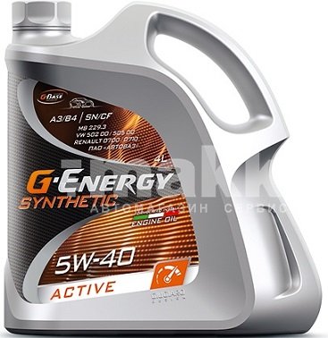 Масло моторное G-Energy Synthetic Active 5W40 синт. API SN/CF ACEA A3/B4 4л
