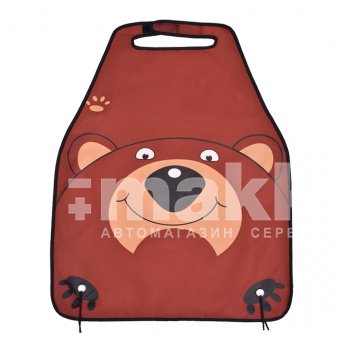 Защита на спинку переднего сиденья/кикмат Мишка коричневый Little Car 60х48см PSV																			