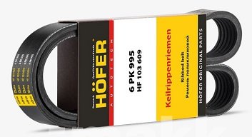 Ремень поликлиновой 6PK995 ВАЗ 2190 с конд. HF 103 609 Hofer
