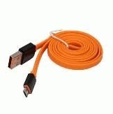 Кабель micro USB Continent 1м, оранжевый плоский QCU-5102OG (box2)