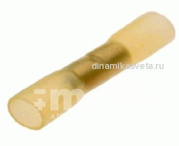 Гильза под опрессовку в термоусадке КВТ ГСИ-Т6,0 (медь,полиэтилен желтый) (ПЭ10/500)