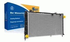 Радиатор охлаждения ВАЗ 2190 (паяный) Lada Granta (без кондиционера) KT 104032 Kraft