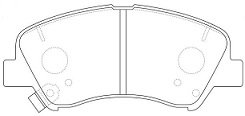 Колодки тормозные дисковые передние HYUNDAI Solaris, KIA RIO, GEELY Emgrand BP11537 SB NAGAMOCHI