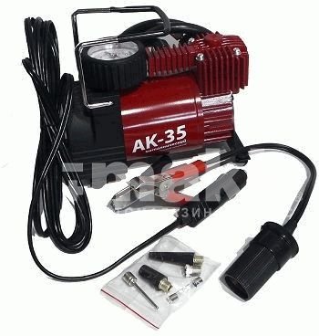 Компрессор  35л/мин 150W 12V металлический, шланг с перех. AUTOPROFI AK-35