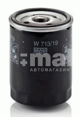Фильтр масляный MANN W 713/19 (C1723, OP 546,H14W20), Ford Escort III-VII 88-98, Fiesta 89-96
