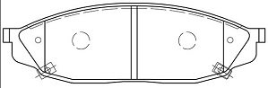 Колодки тормозные дисковые передние Changan UNI-K CS95 Plus BP82025 SB NAGAMOCHI