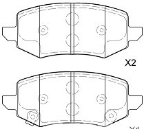 Колодки тормозные дисковые задние Tank 300 500, HAVAL H5 H9, Great Wall Poer BP80027 SB NAGAMOCHI