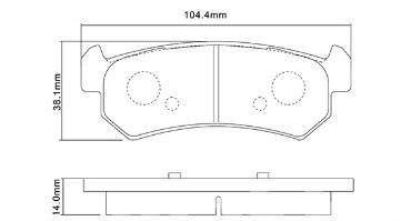 Колодки тормозные дисковые задние CHEVROLET LACETTI SUZUKI BP10376 SB NAGAMOCHI