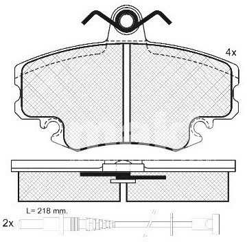 Колодки тормозные дисковые передние LADA Largus RENAULT Logan, Sandero, Megane BP43284W SB NAGAMOCHI