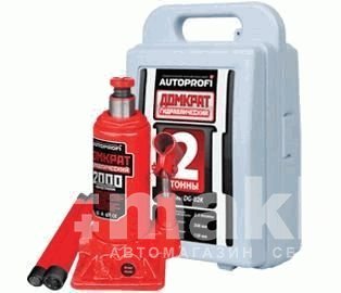 Домкрат  2т подъем 308 мм гидравлический бутылочный в кейсе Autoprofi DG-02K