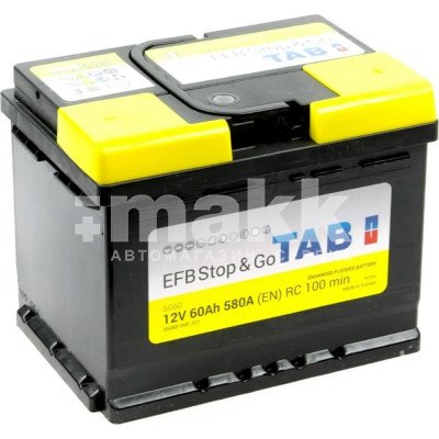 Аккумуляторная батарея 60 Ач Tab Magic Stop&Go EFB о/п (212060) 24,2*17,5*19