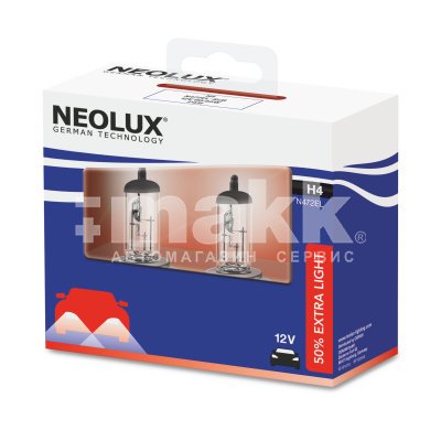 Автолампа H1 12V 55W NEOLUX N472EL-2SCB P14.5s (box 2шт.)
