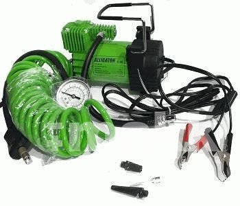 Компрессор  40л/мин 180W 12V  металл  переходник для накачивания, сумка, шланг 4м АЛЛИГАТОР AL-400