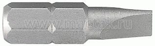 Вставка (бита) торцевая 1/4", Slotted, 7х1.2 мм, L = 25 мм King Tony 102507S1