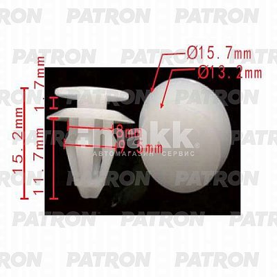 Клипса пластмассовая Audi, Seat, Skoda, VW внутренняя отделка дв. P37-0259 Patron