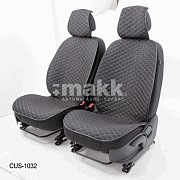 Накидки на сиденье Car Performance передние 2 шт  fiberflax черные 5шт/уп CUS-1032 BK