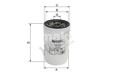 Фильтр масляный Hengst H807W SHAANXI, WP12/WP13
