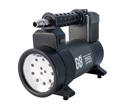 Компрессор 35л/мин 180W 12V 10Атм, с фонарем, комплект насадок Green Star 