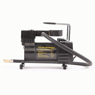 Компрессор  30л/мин 140W 12V металлический поршень, в компл 3 насадки Car Performance CP-30