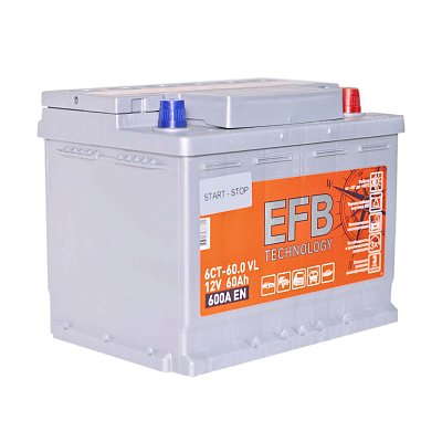 Аккумуляторная батарея 60 Ач Титан EFB о/п 24,2*17,5*19