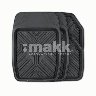 Коврики-ванночка 4 предмета Autoprofi Groove черный (TER-150 BK)